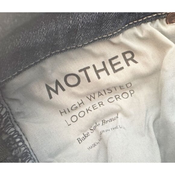MOTHER High Waisted Looker Crop Raw Hem Jean Size 26 - Picture 7 of 8